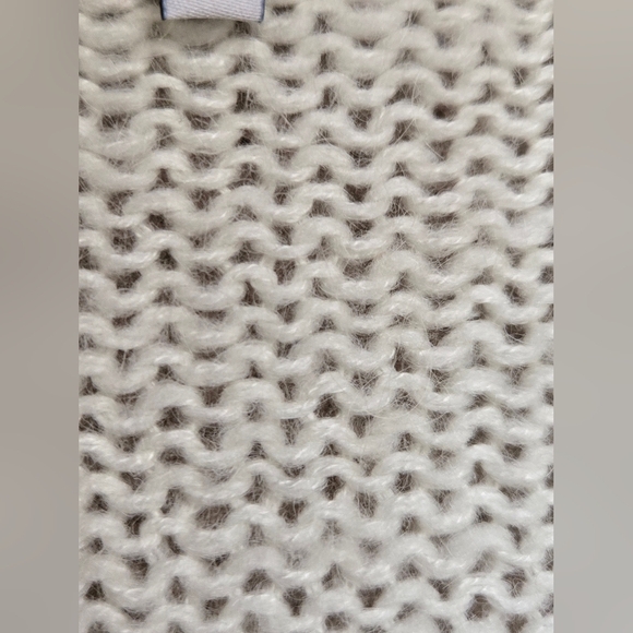 CEZELE "ROCK" Cream Wool Blend Knit Realxed Fit V Neck Sweater. Size Medium - Picture 10 of 14
